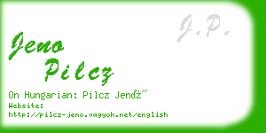 jeno pilcz business card